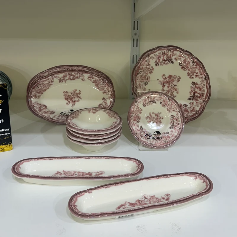 New Vintage Ontbijtset Maroon | 20 delig / 6 persoons