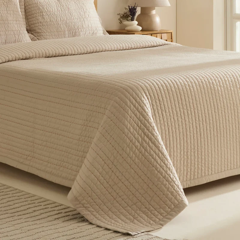 Manon Bedsprei set 3 Delig | Beige 230x240 cm