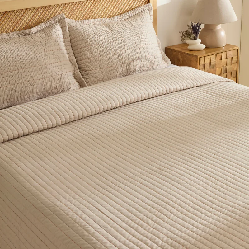 Manon Bedsprei set 3 Delig | Beige 230x240 cm