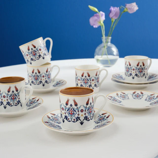 Karaca Haliç Espresso Koffieset 6-persoons 12-delig , 80 ml