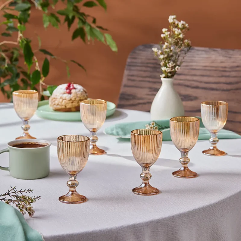 Karaca Rocca Borrelglas | 6 delig Gold