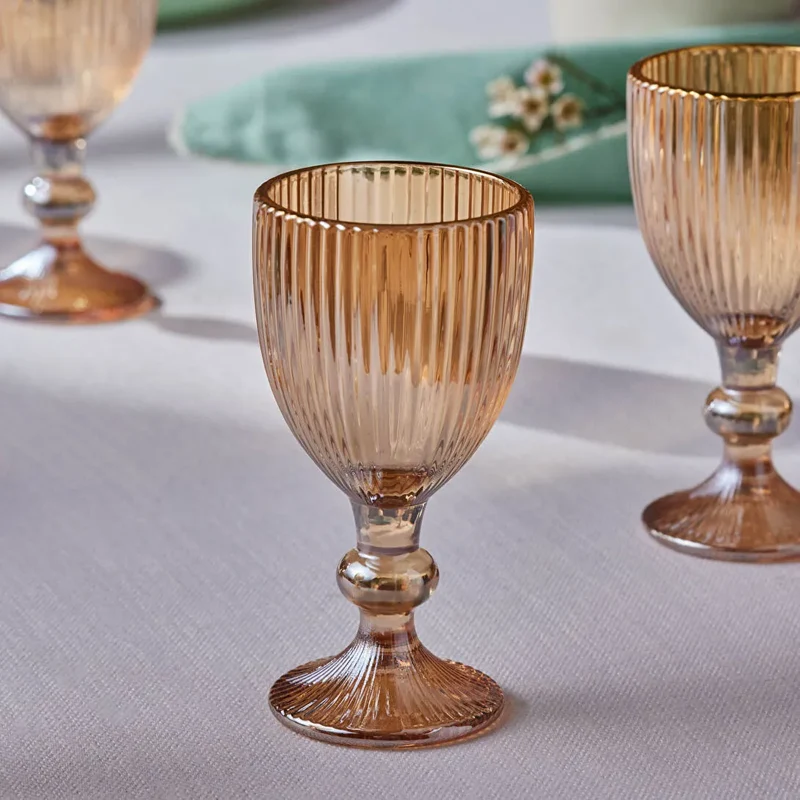 Karaca Rocca Borrelglas | 6 delig Gold