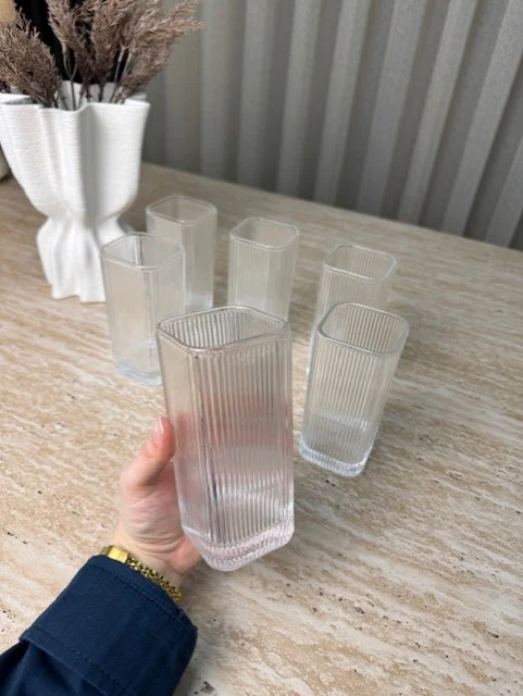 Ribble Carree Longdrink Glazen 6 Delig