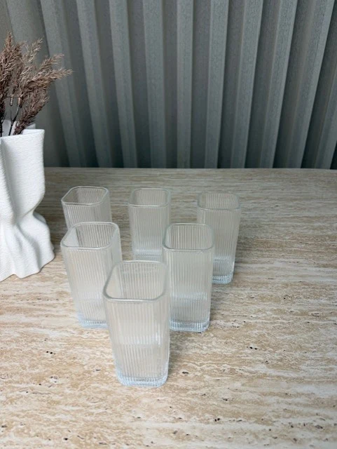 Ribble Carree Longdrink Glazen 6 Delig