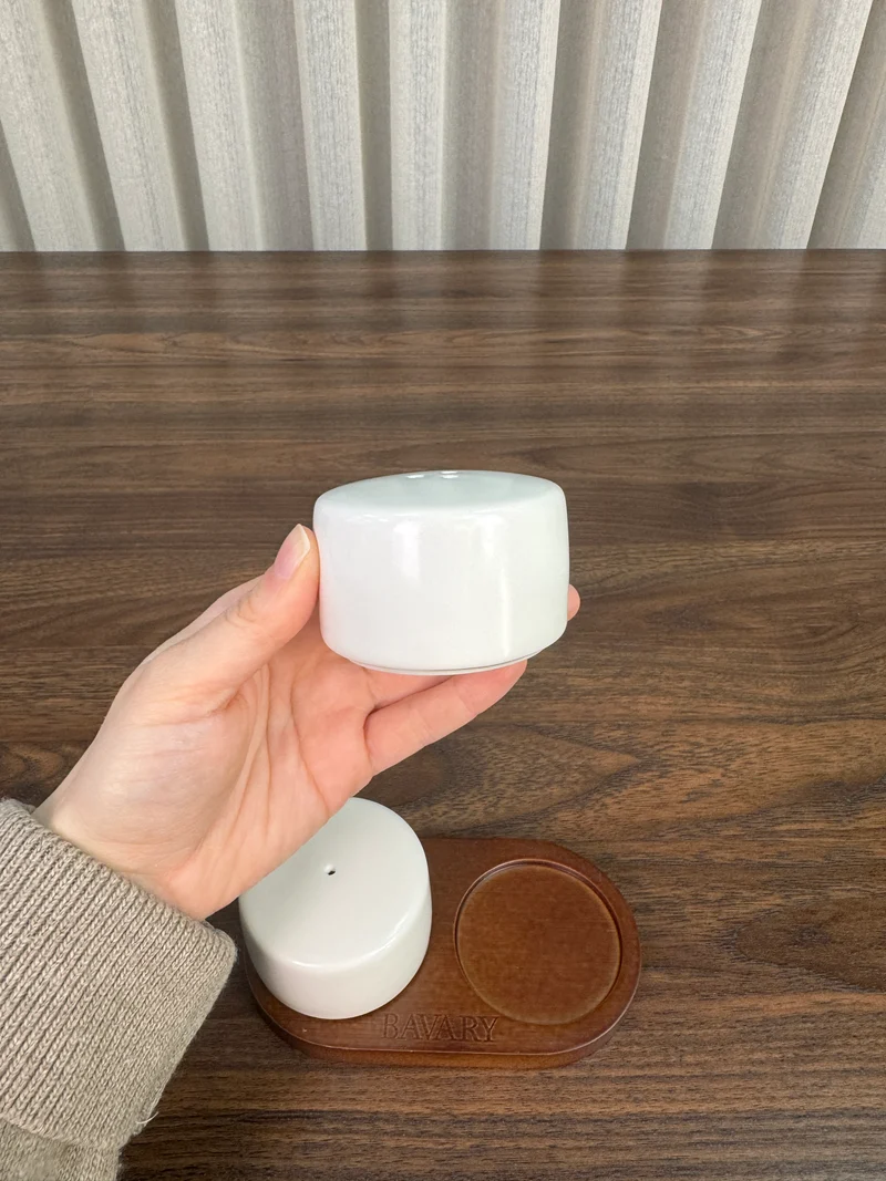 Sora Zout- / pepervaatje set met stand