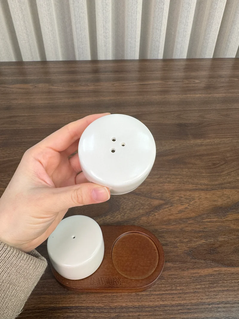 Sora Zout- / pepervaatje set met stand
