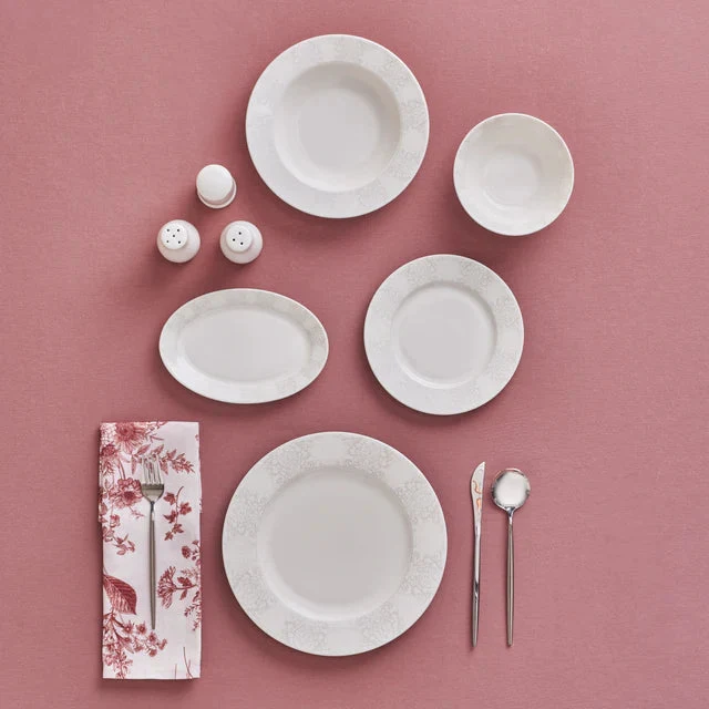 Karaca Forever Bone China New Olio Serviesset 53-delig | 12 Persoons