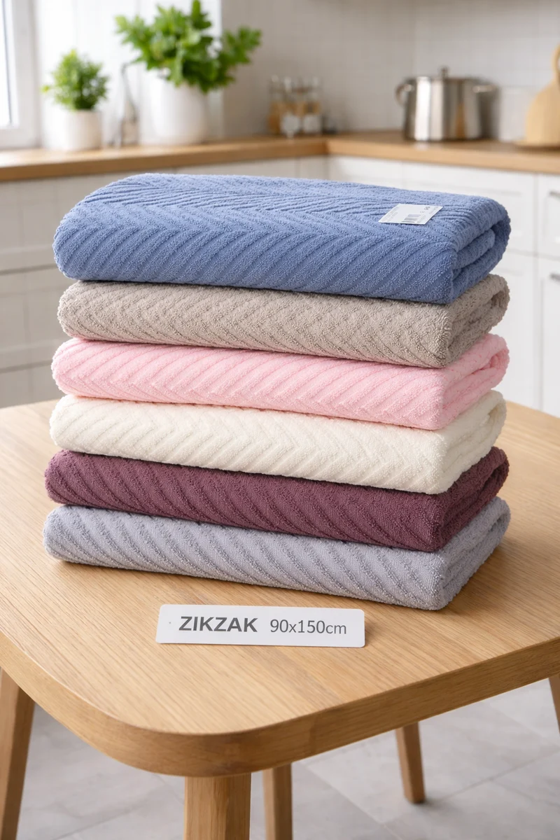 Nurpak Zikzak Handdoek 90 x 150 Cm | Wit