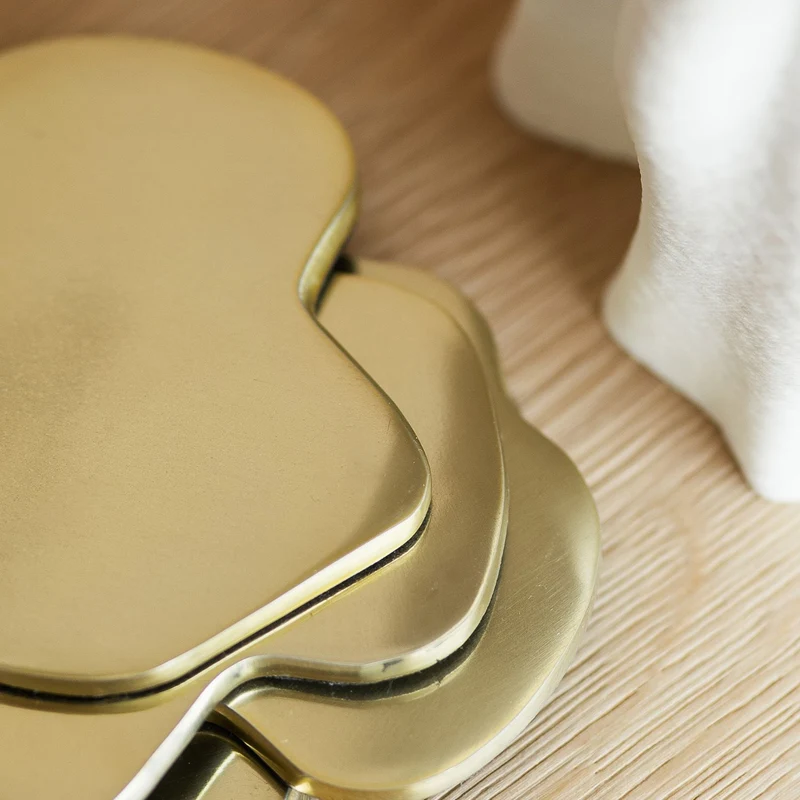 GLASONDERZETTER ORGANISCH GOUD CHARM - SET/4