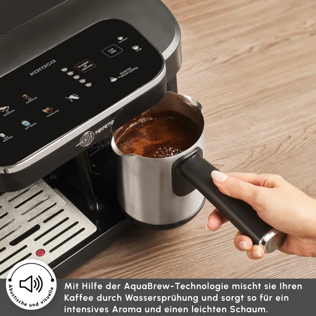 Karaca Hatır Perfetto Espresso- en Turkse Koffiemachine INOX - GRATIS ESPRESSO SET