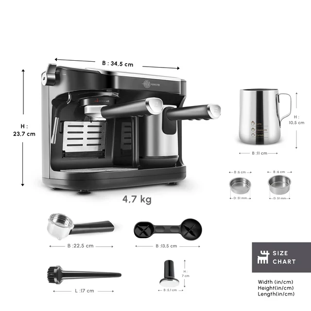 Karaca Hatır Perfetto Espresso- en Turkse Koffiemachine INOX - GRATIS ESPRESSO SET