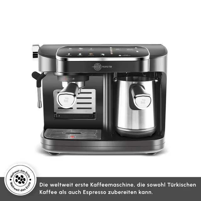 Karaca Hatır Perfetto Espresso- en Turkse Koffiemachine INOX - GRATIS ESPRESSO SET