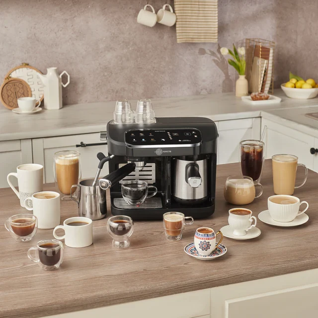 Karaca Hatır Perfetto Espresso- en Turkse Koffiemachine INOX - GRATIS ESPRESSO SET