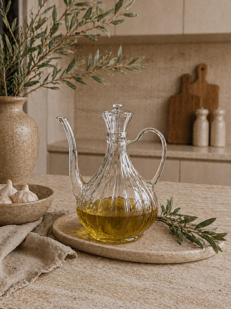 Aesthetic Glazen Kan / Oliefles 750 ML