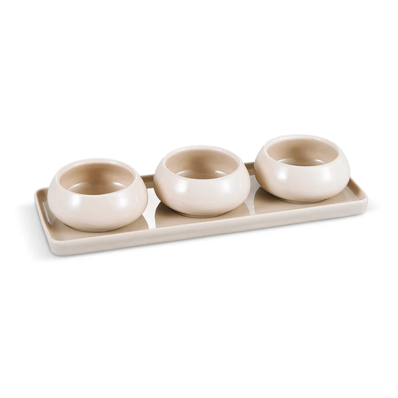 Cosmo Snack- / aperitiefset | 4-delig | beige