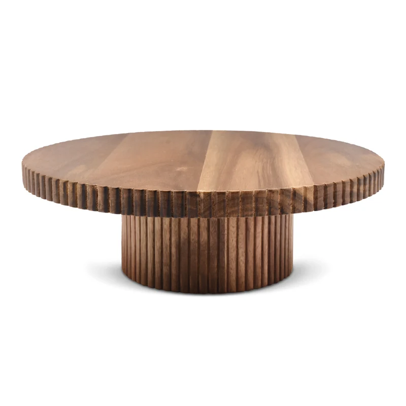 LINEA Acaciahouten Taartplatteau - Ø 30×10 cm
