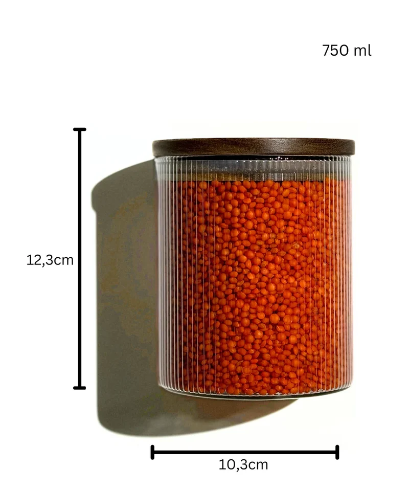 Acacia Voorraadpot Stripe | 2 stuks | 750 ml