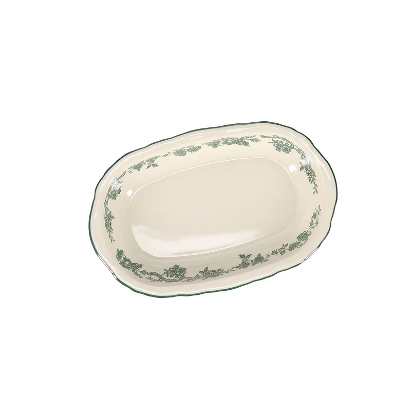 SERVEERSCHAAL 26,5X17,5XH4,5CM OVAAL GREEN CYRIL