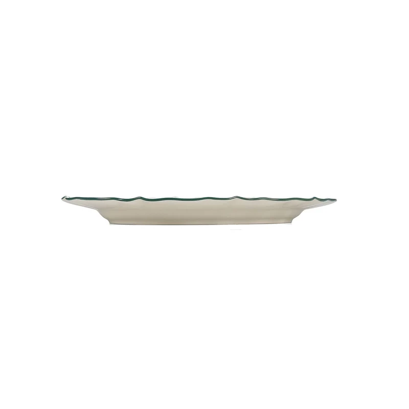 SERVEERSCHAAL 32,5X22,5CM OVAAL GREEN CYRIL