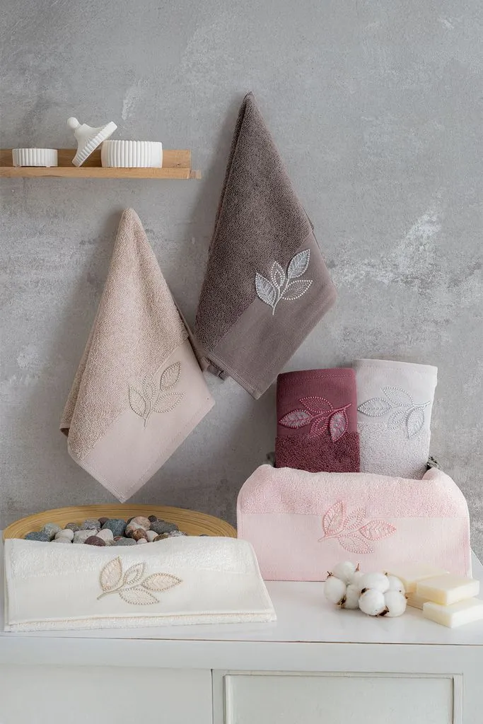 Nurpak Pırıltı Yaprak Handdoek 30 x 50 Cm | ( Maak je Keuzen )