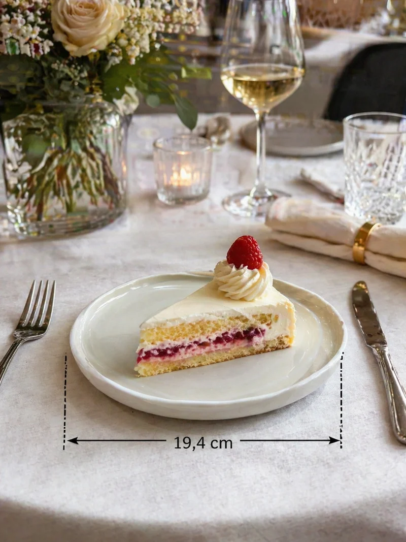 Barles / Cupido Taupe - White Plat bord 19,4 cm Per Stuk
