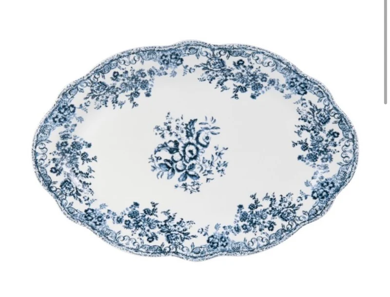 Ocean Flora Serviesset 25 Delig | 6 Persoons Blauw Vintage ( Fleury - Cyril )
