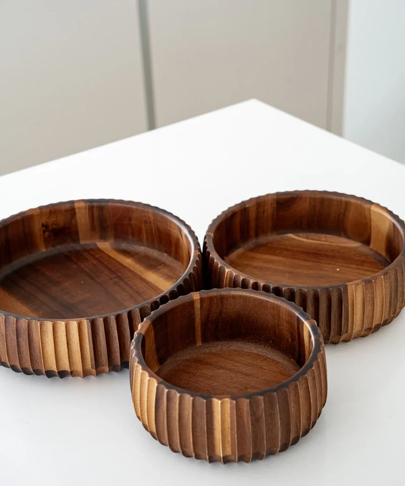 Acacia Stripe kom | 22 CM