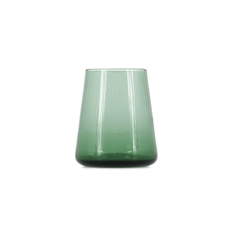 Glas 30cl donkergroen Ray - set/4