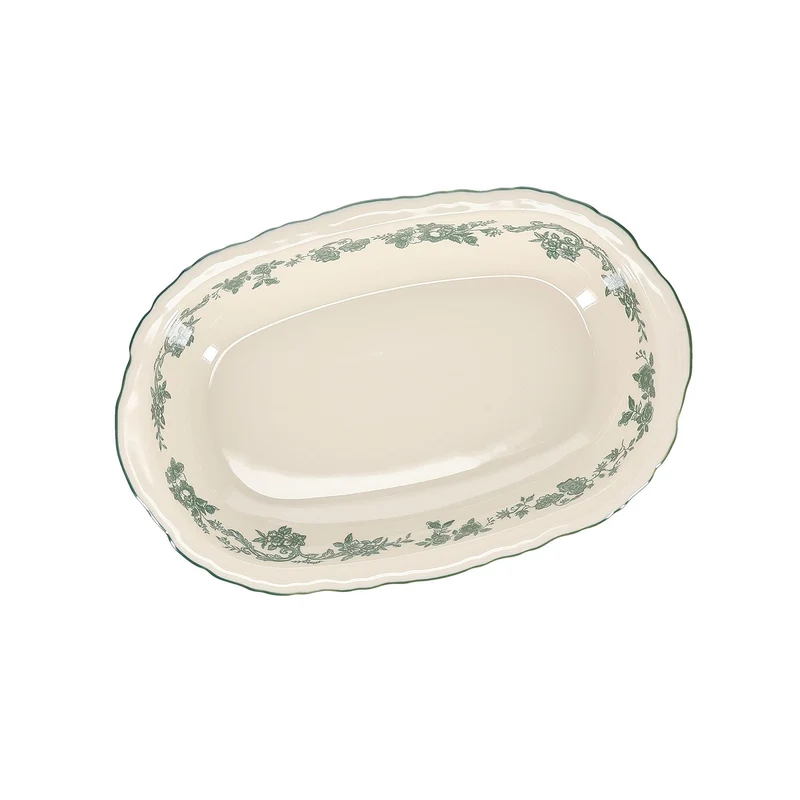 SERVEERSCHAAL 31,5X21XH5,5CM OVAAL GREEN CYRIL