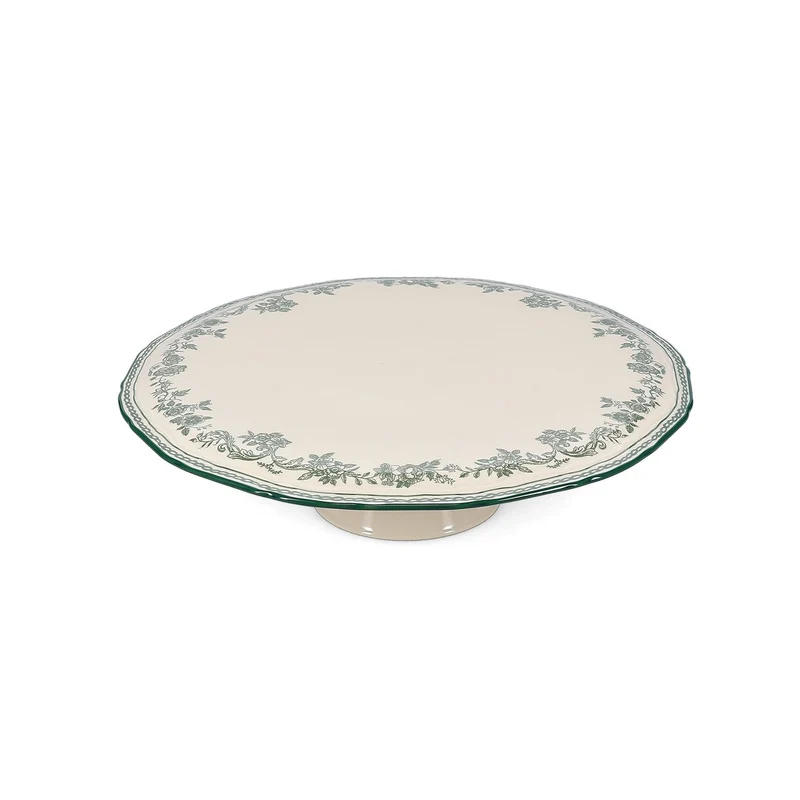 TAARTPLATEAU 32,5XH9CM GREEN CYRIL