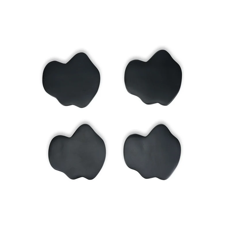 GLASONDERZETTER ORGANISCH ZWART CHARM - SET/4