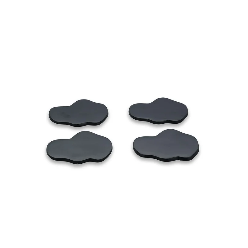 GLASONDERZETTER ORGANISCH ZWART CHARM - SET/4