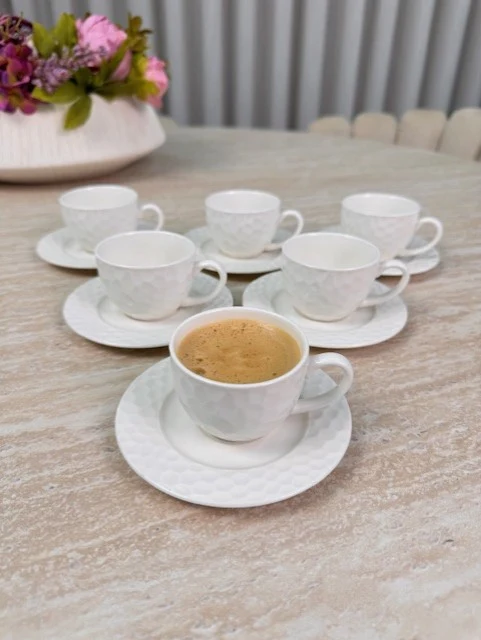 Nora / Petek Espressoset 12 Delig | 6 Persoons