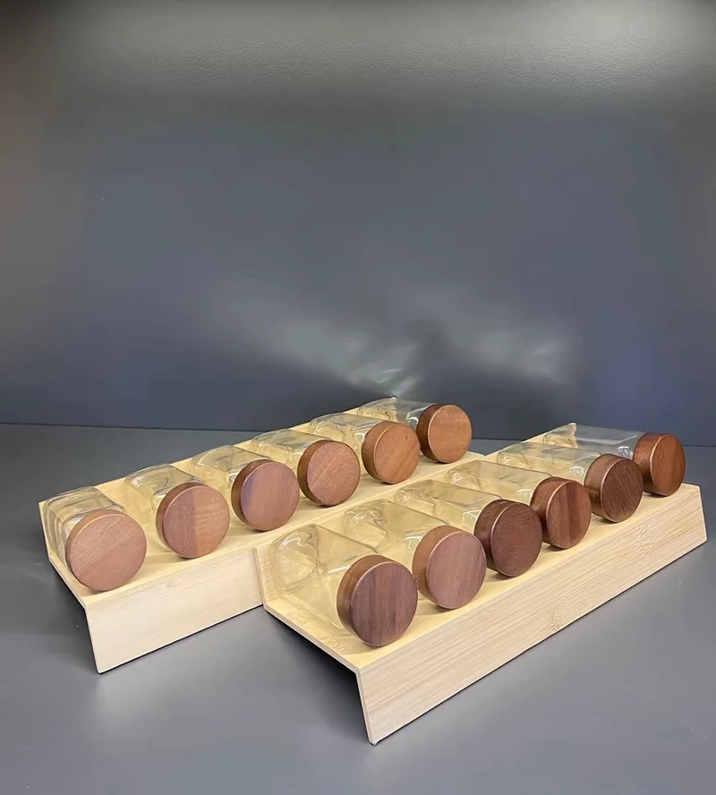 Bamboe kruidenrek voor lade | 2 stuks | 12 potjes