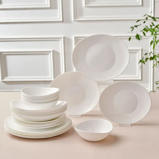 Karaca White Pure Opal Glas Serviesset 24 Delig | 6 Persoons