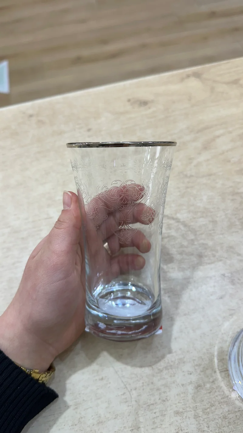 ESCO BUTIK LONGDRINK GLAZEN ZILVER ( 6 DELIG )