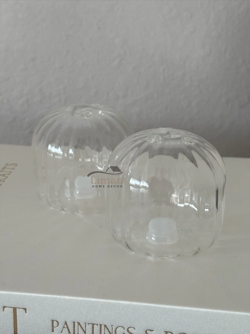 Cutie Glazen Zout- / Pepervaatje 2 delig