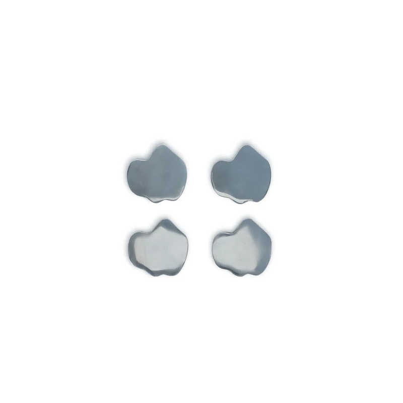 GLASONDERZETTER ORGANISCH ZILVER CHARM - SET/4
