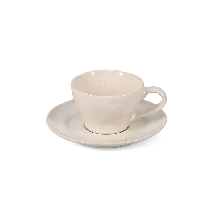 Rocca Espresosset / Mokkaschotel 9,5cl beige 8 Delig | 4 Persoons