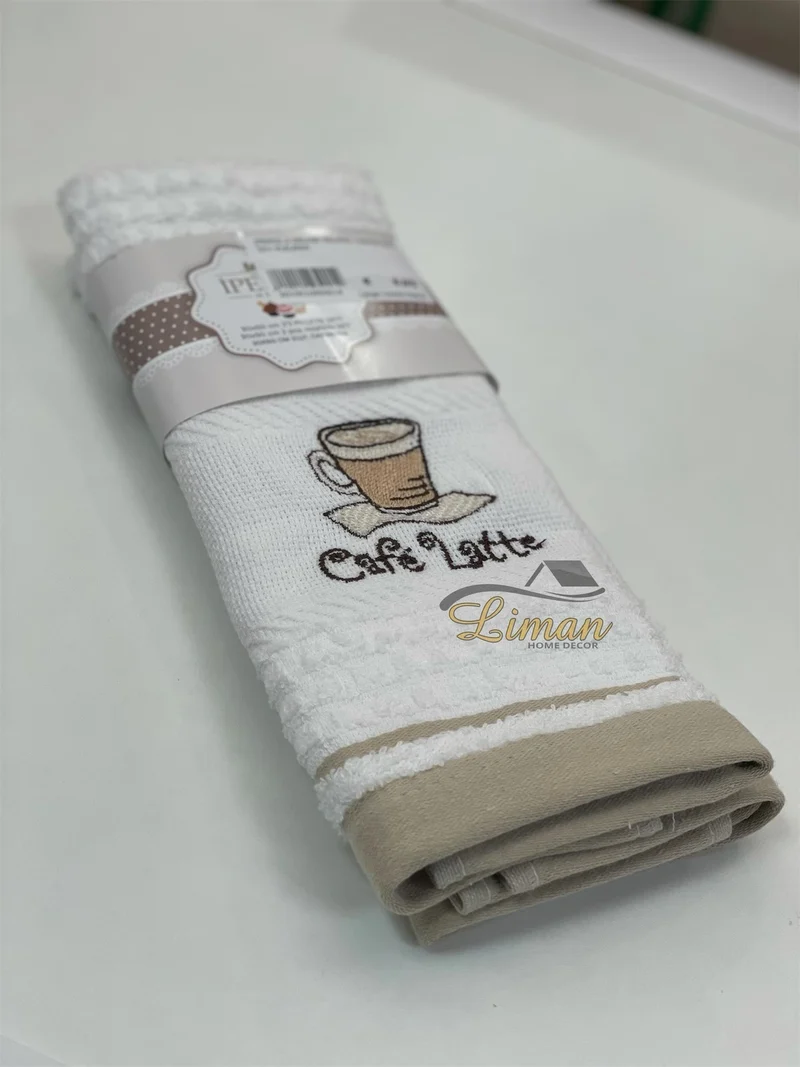 Ipekce Keuken Handdoek 30 x 50 Cm 2 Delig Beige
