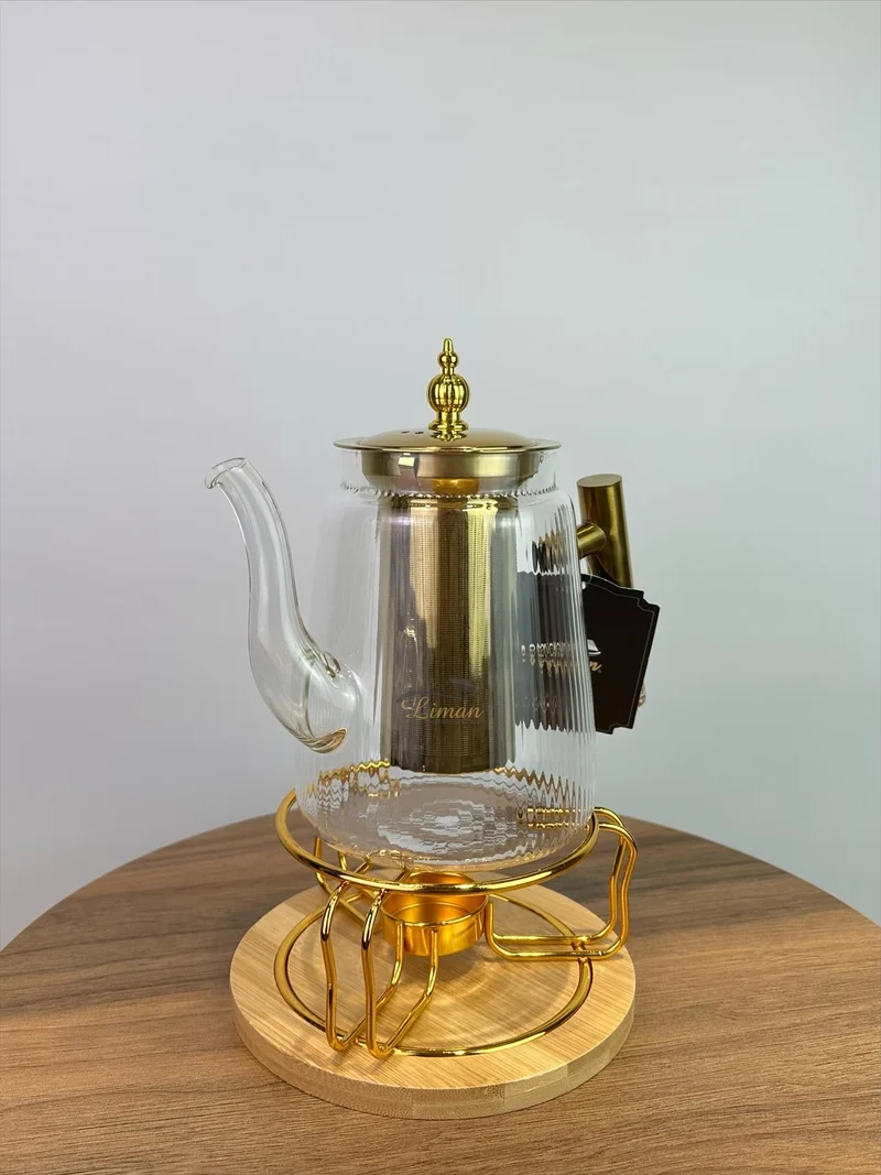 Theepot met waxinhouder