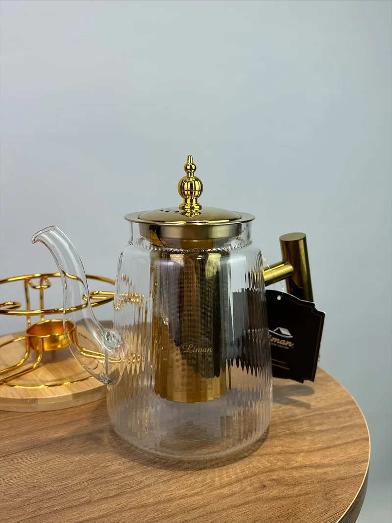 Theepot met waxinhouder