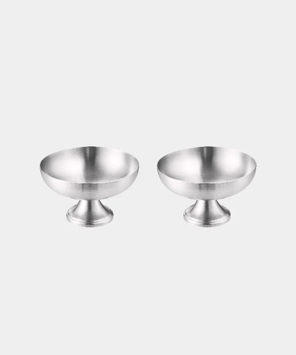 Silvara ( Aura ) Mat rvs schalen coupe / 2 Delig ( 150 ML )