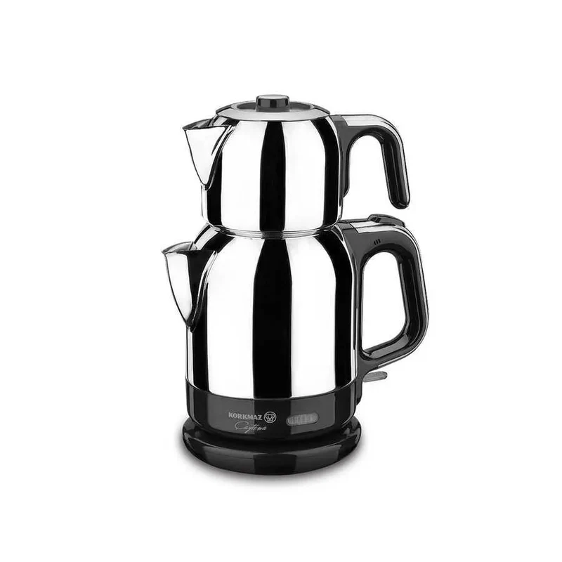 Korkmaz Caytema Elektrische Theepot 0,9 / 1,7 Liter Zwart