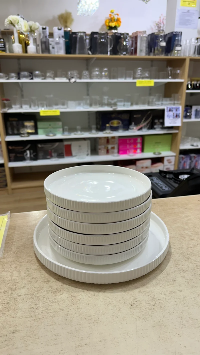 Marle White Gebaksset 7 Delig | 6 persoons