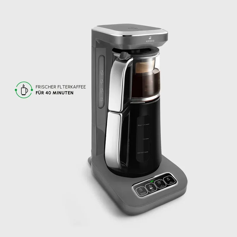Karaca Caysever Robotea Pro 4 in 1 Elektrische Theepot / Filterkoffie Grijs