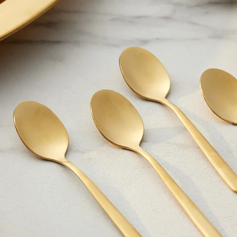 Karaca Boreas Theelepel Gold | 6 Delig