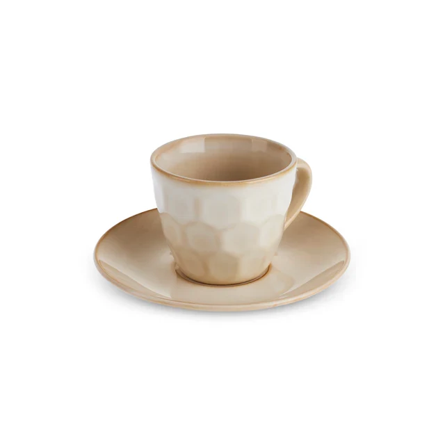 KARACA ARIA BEIGE REACTIVE ESPRESSOSET 2 DELIG | 1 PERSOONS