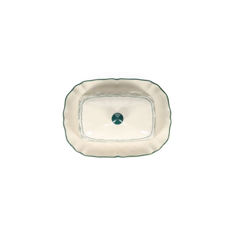 Boterpot 20x14,5xH8,5cm green Cyril