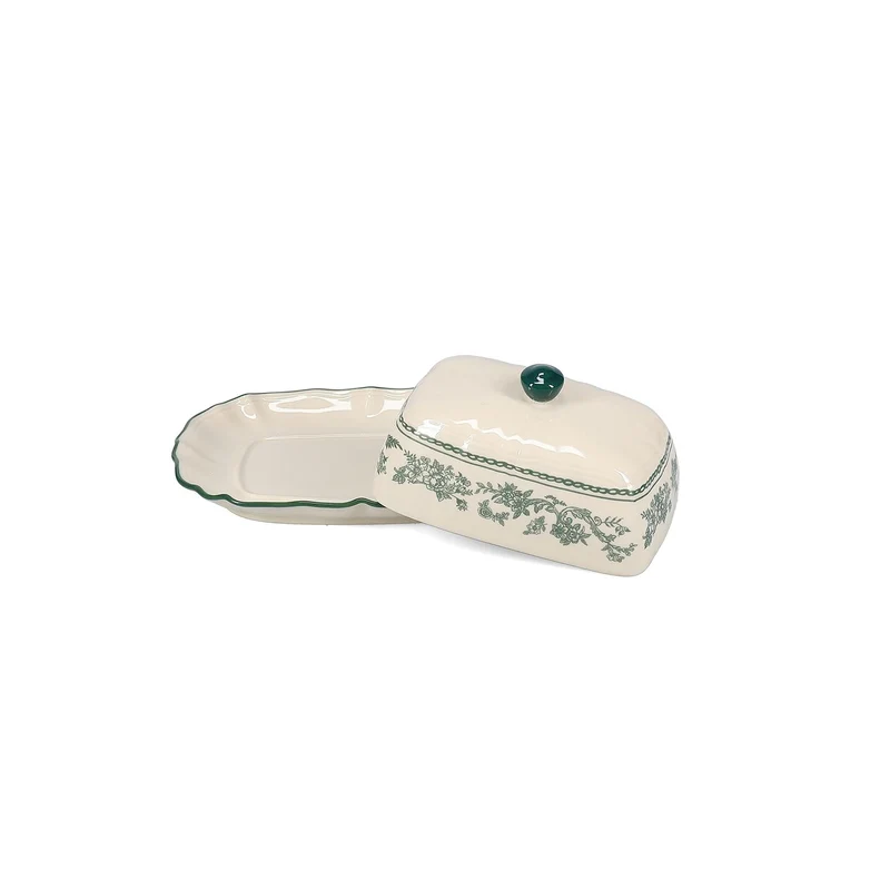 Boterpot 20x14,5xH8,5cm green Cyril